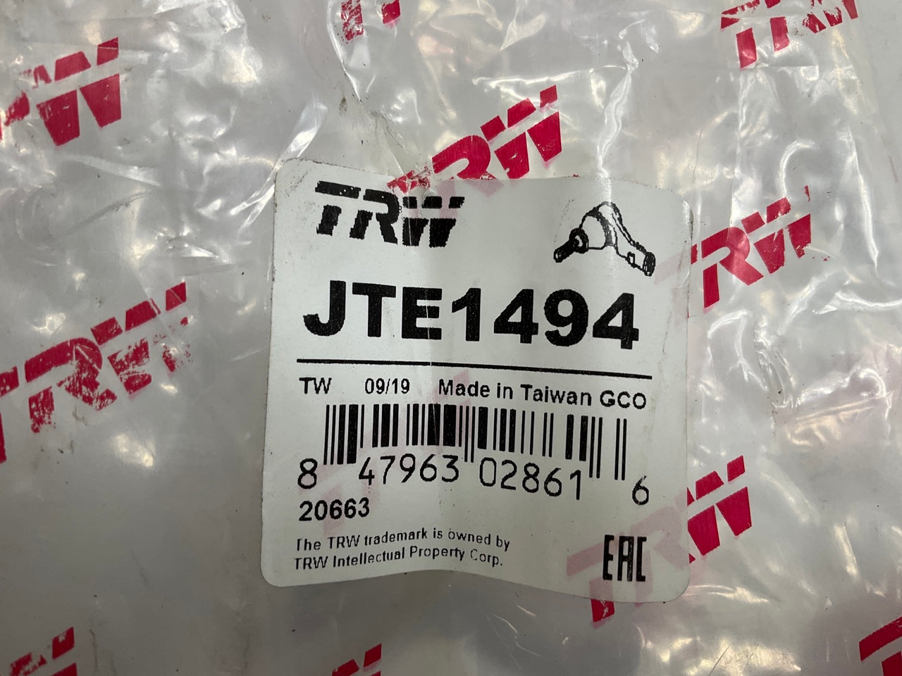 TRW JTE1494 Front Right Outer Steering Tie Rod End For 1985-1990 Ford Ranger