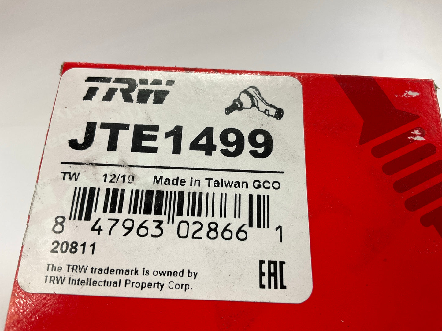 TRW JTE1499 Front Left Outer Steering Tie Rod End