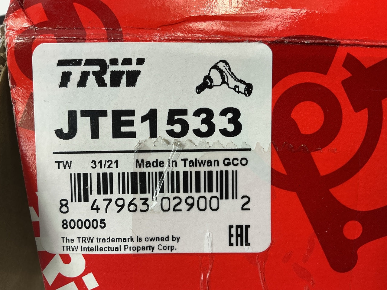 TRW JTE1533 Front Right Outer Steering Tie Rod End For 94-97 Dodge Ram 1500 4WD