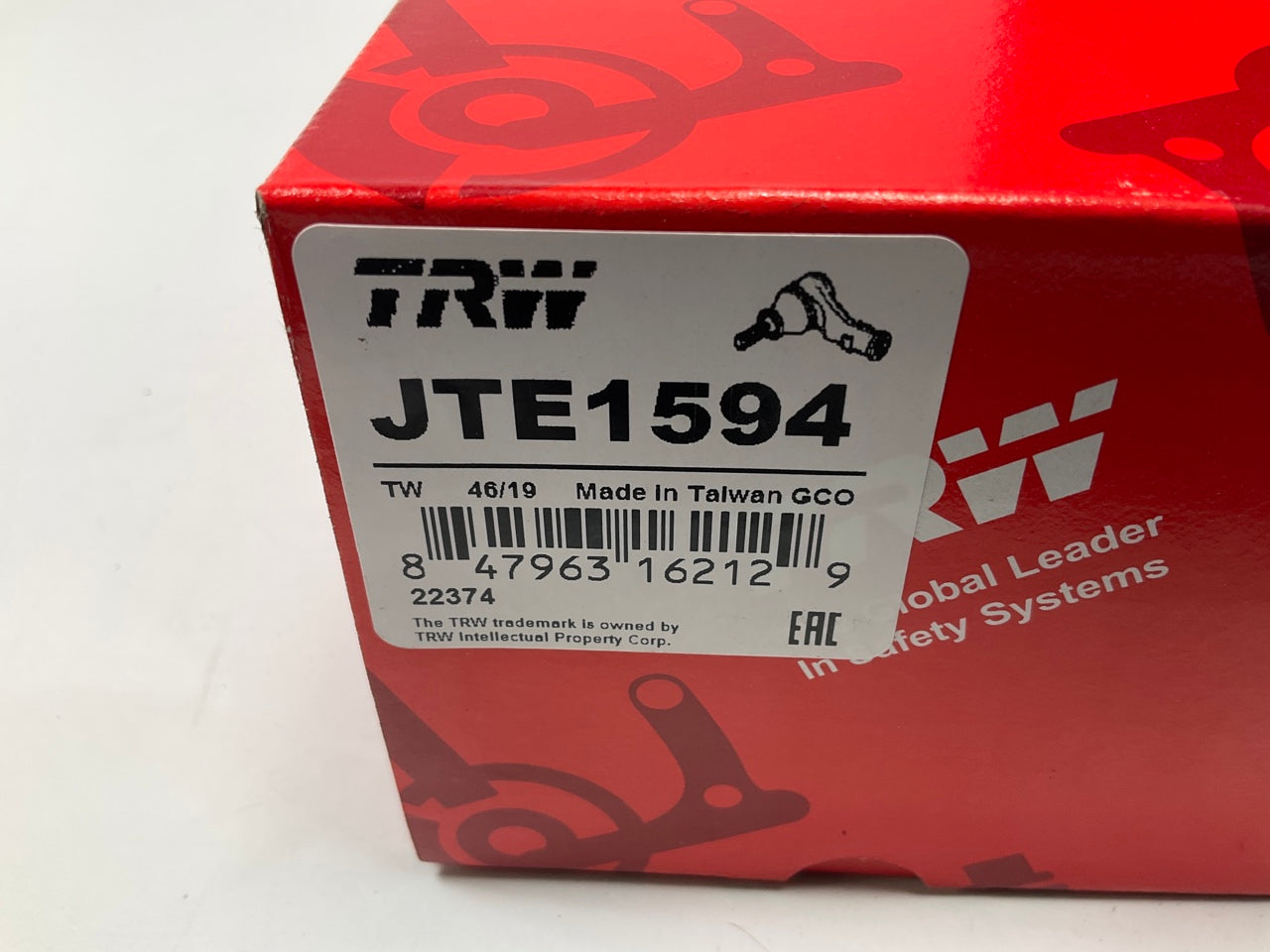 TRW JTE1594 Front Right Outer Steering Tie Rod End For 2005-2011 Cadillac STS