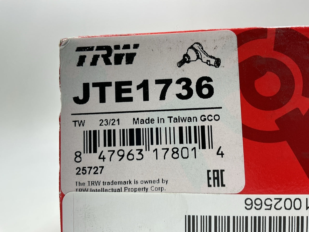 TRW JTE1736 Front Right Outer Steering Tie Rod End For 2011-2014 Chrysler 300