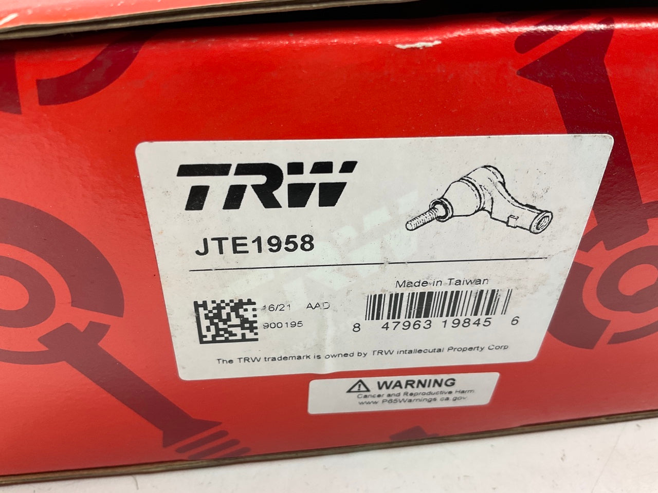 TRW JTE1958 Front Left Steering Tie Rod End For 1973-1977 Ford F-250 4WD