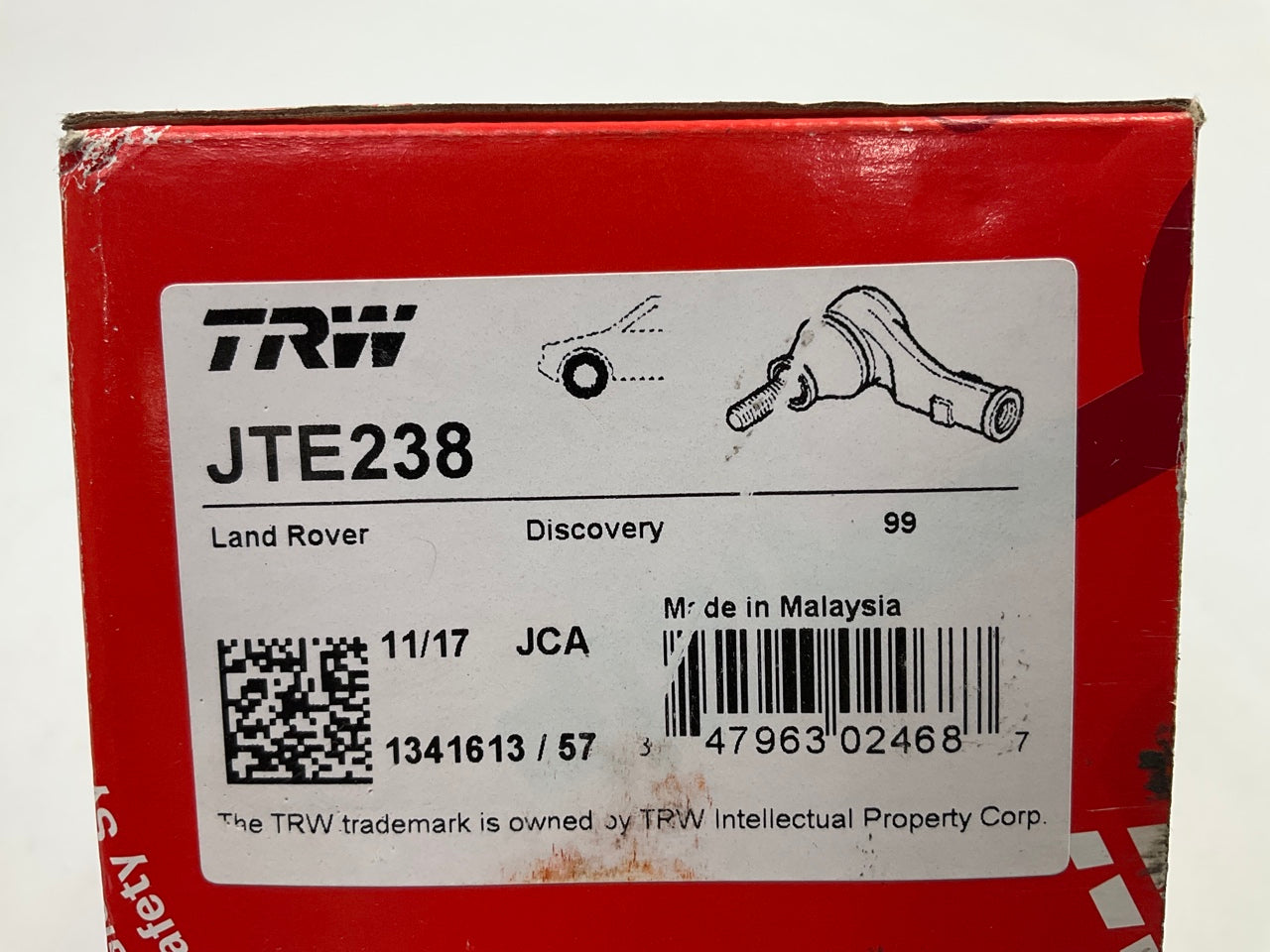 TRW JTE238 Front Right Outer Steering Tie Rod End