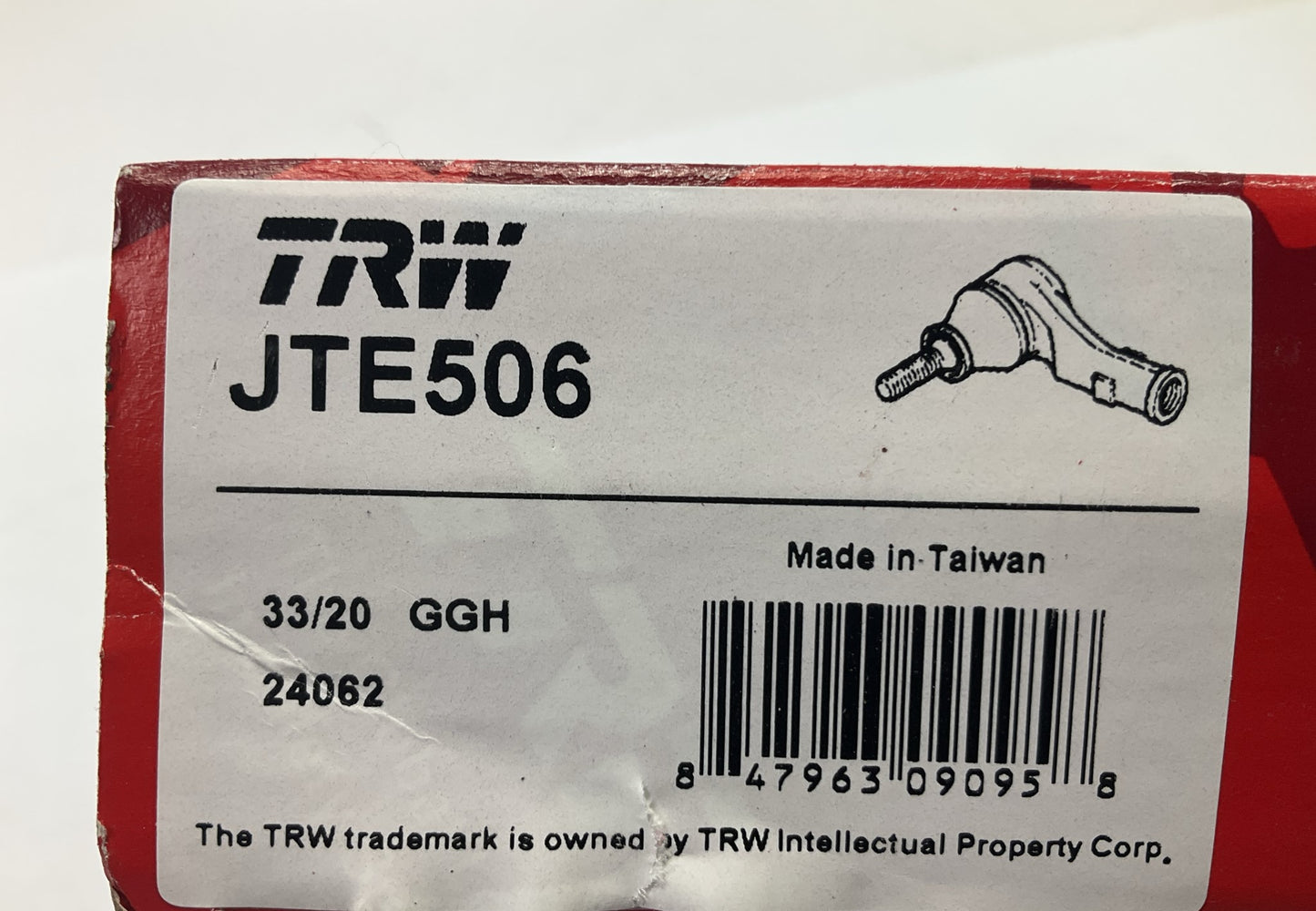 TRW JTE506 Front Right Outer Steering Tie Rod End For 2006-2014 Kia Sedona