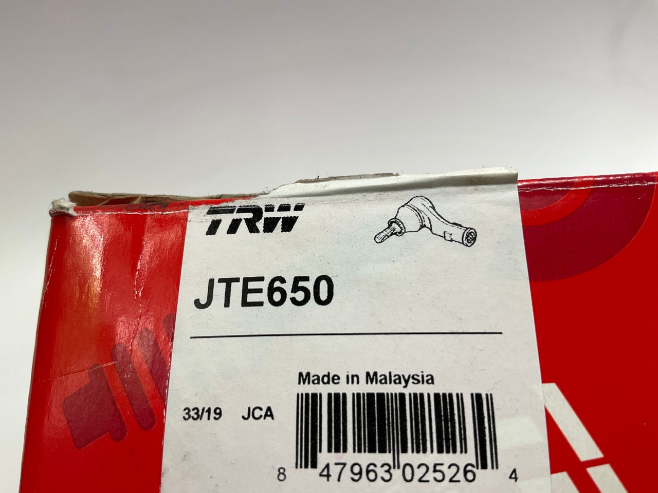 (2) TRW JTE650 Front Inner Steering Tie Rod End