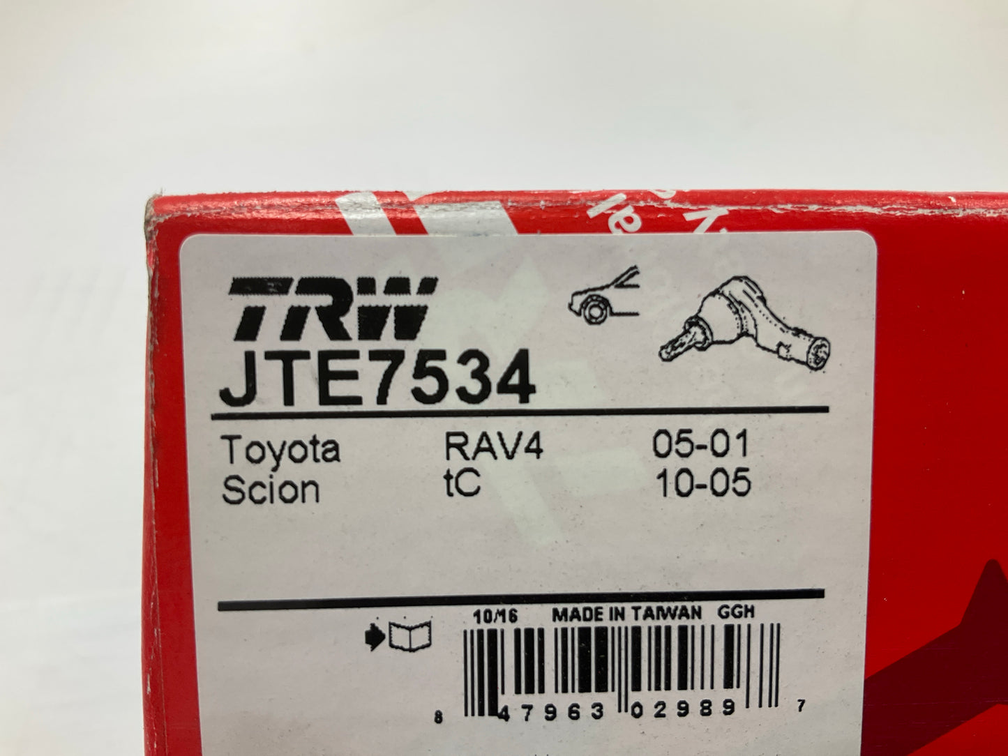 TRW JTE7534 Front Right Outer Steering Tie Rod End