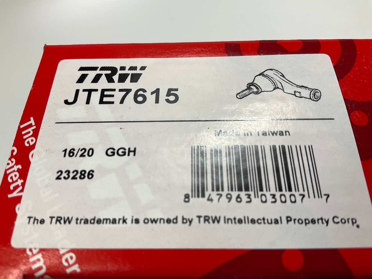 TRW JTE7615 Front Right Outer Steering Tie Rod End