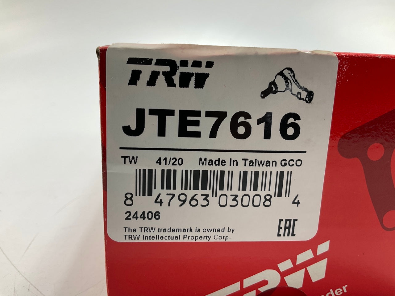 TRW JTE7616 Front Left Outer Steering Tie Rod End