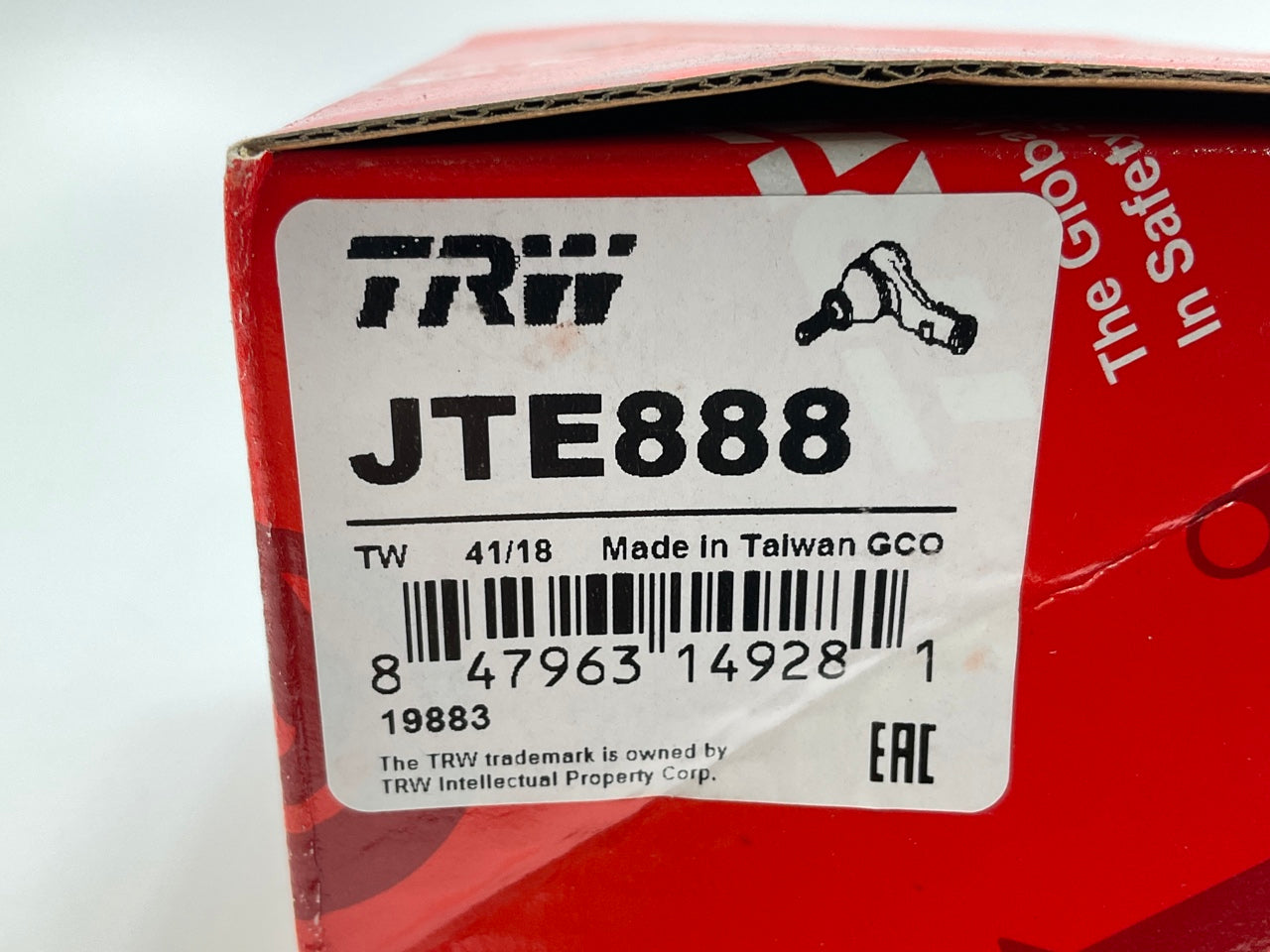 TRW JTE888 Front Right Outer Steering Tie Rod End