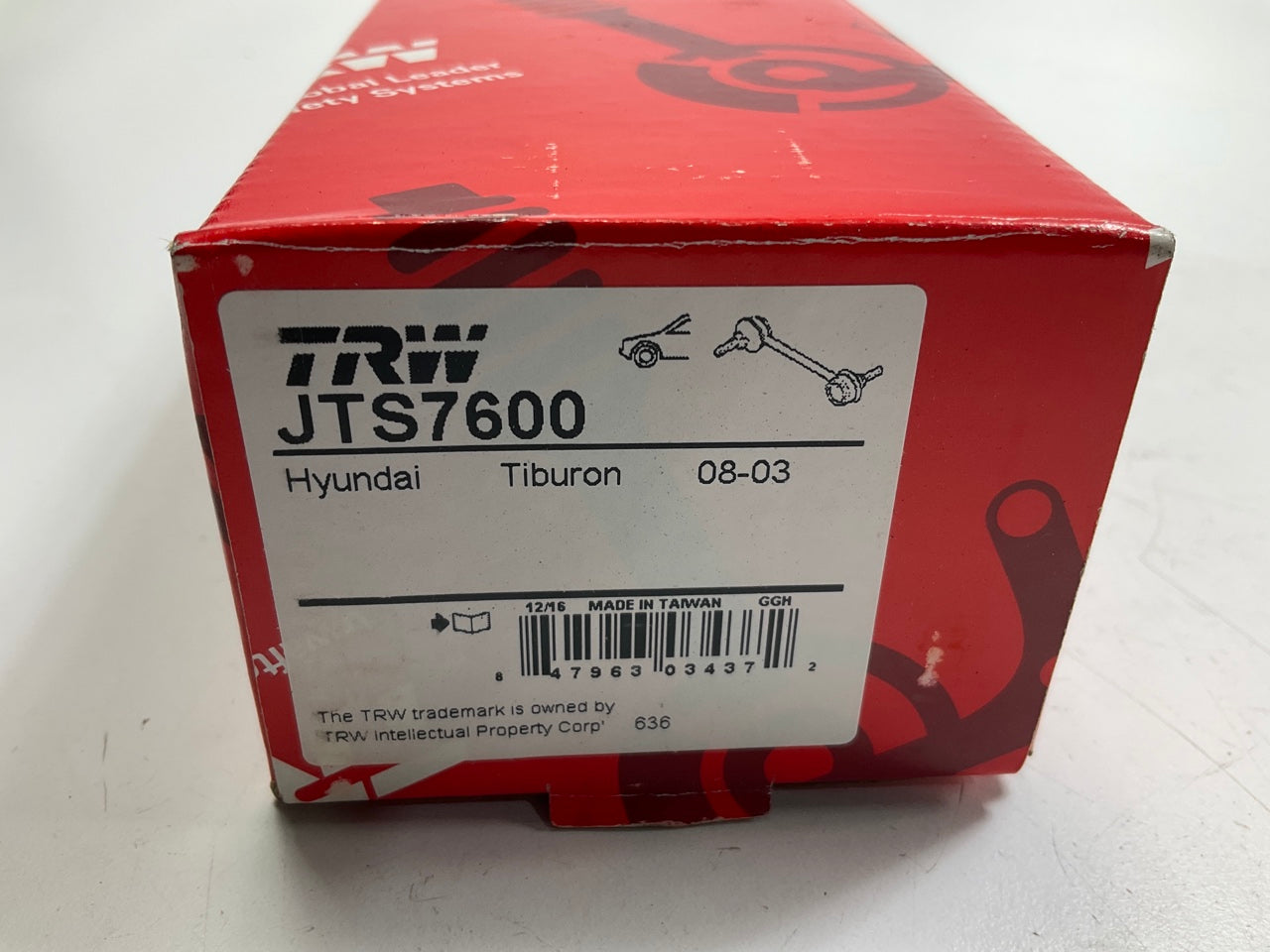 TRW JTS7600 Front Left Stabilizer Sway Bar Link Kit For 2003-2008 Tiburon FWD
