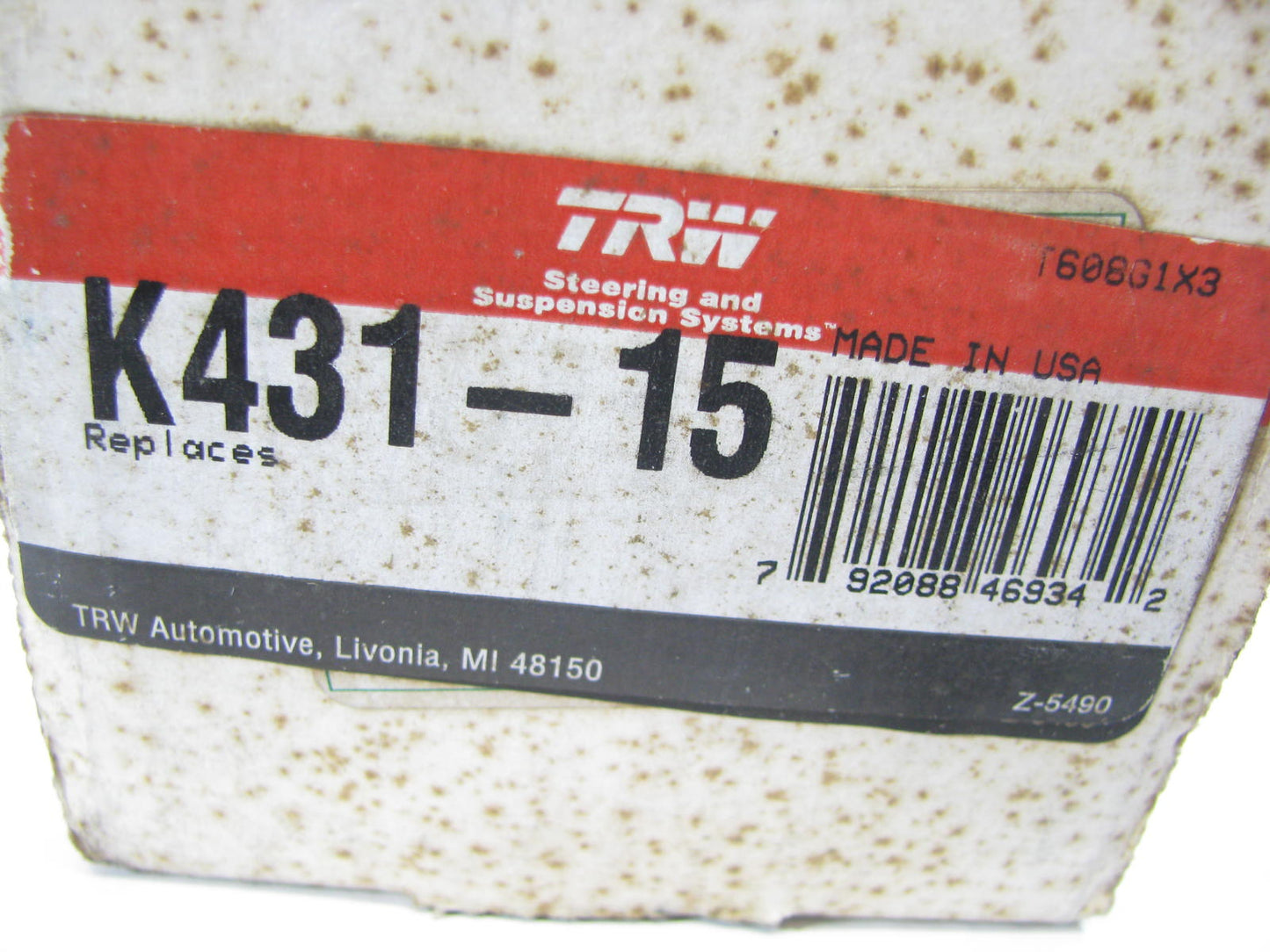 TRW K431-15 King Pin Bolt Set LOADSTAR, FLEETSTAR, CARGOSTAR 1500 1510 4700 Lbs