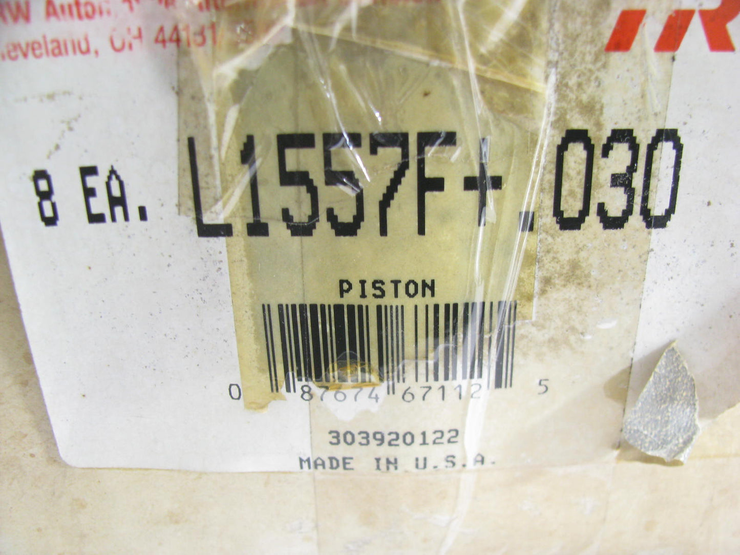 (8) TRW L1557F-030 Engine Piston .030'' 1973-81 Chevrolet 350-V8 W/ 305 Heads