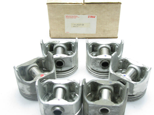 (6) TRW L3031F .030'' O/S V6 Piston Set For 1978-1979 GM 3.3L V6