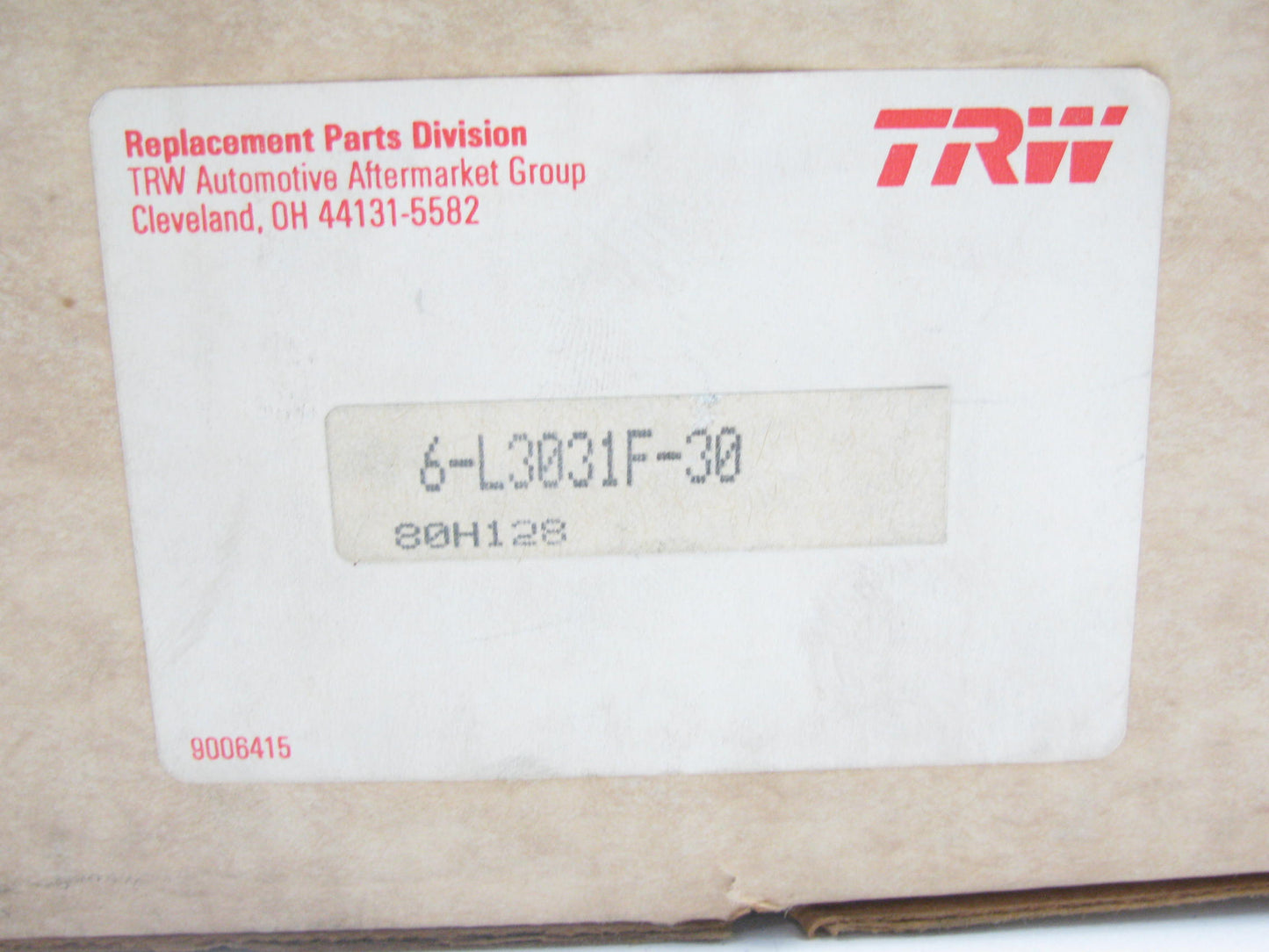 (6) TRW L3031F .030'' O/S V6 Piston Set For 1978-1979 GM 3.3L V6