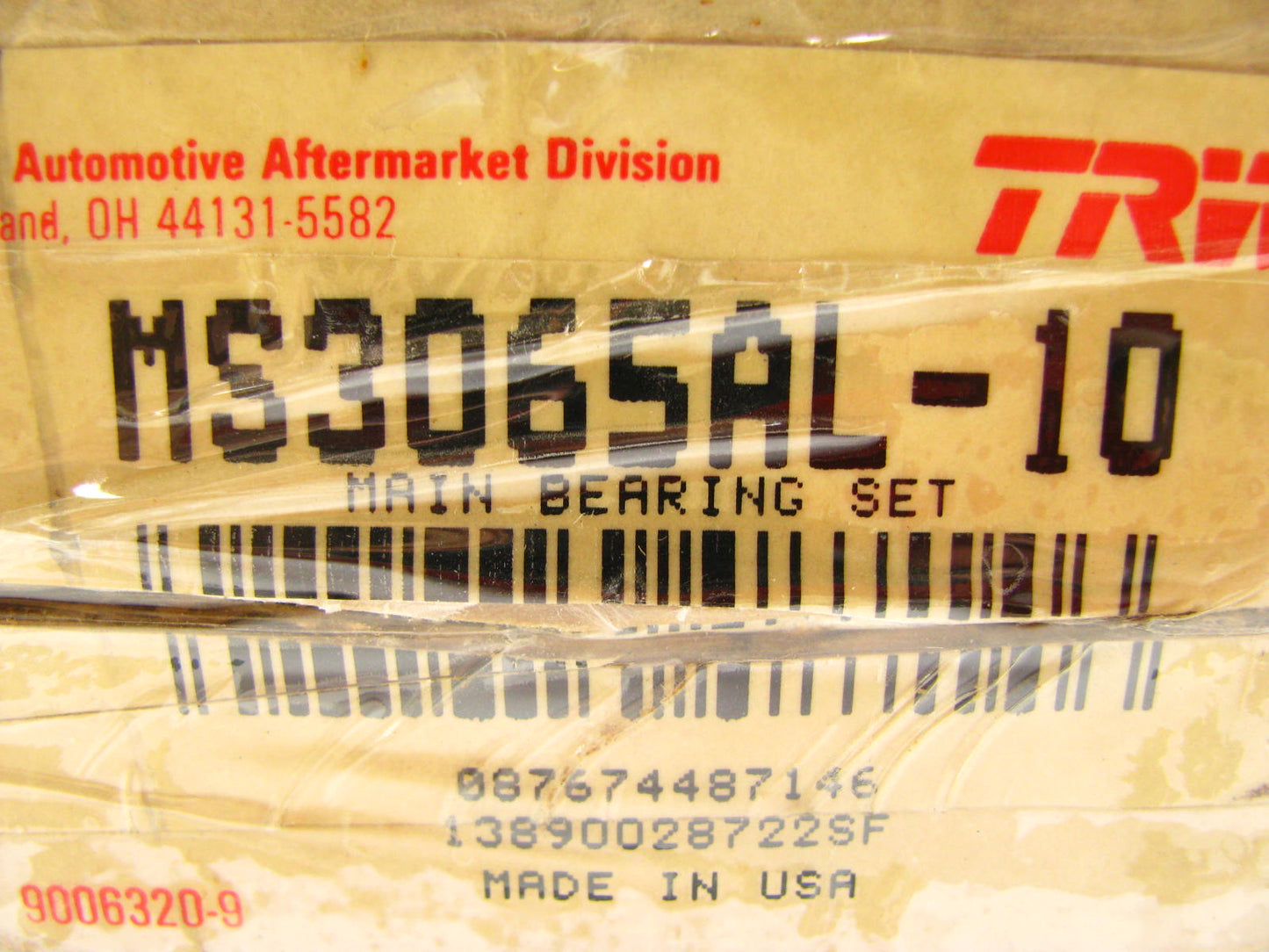 TRW Engine Main Bearing Set MS3065AL-10 For Allis Chalmers D2200 433T Diesel L4