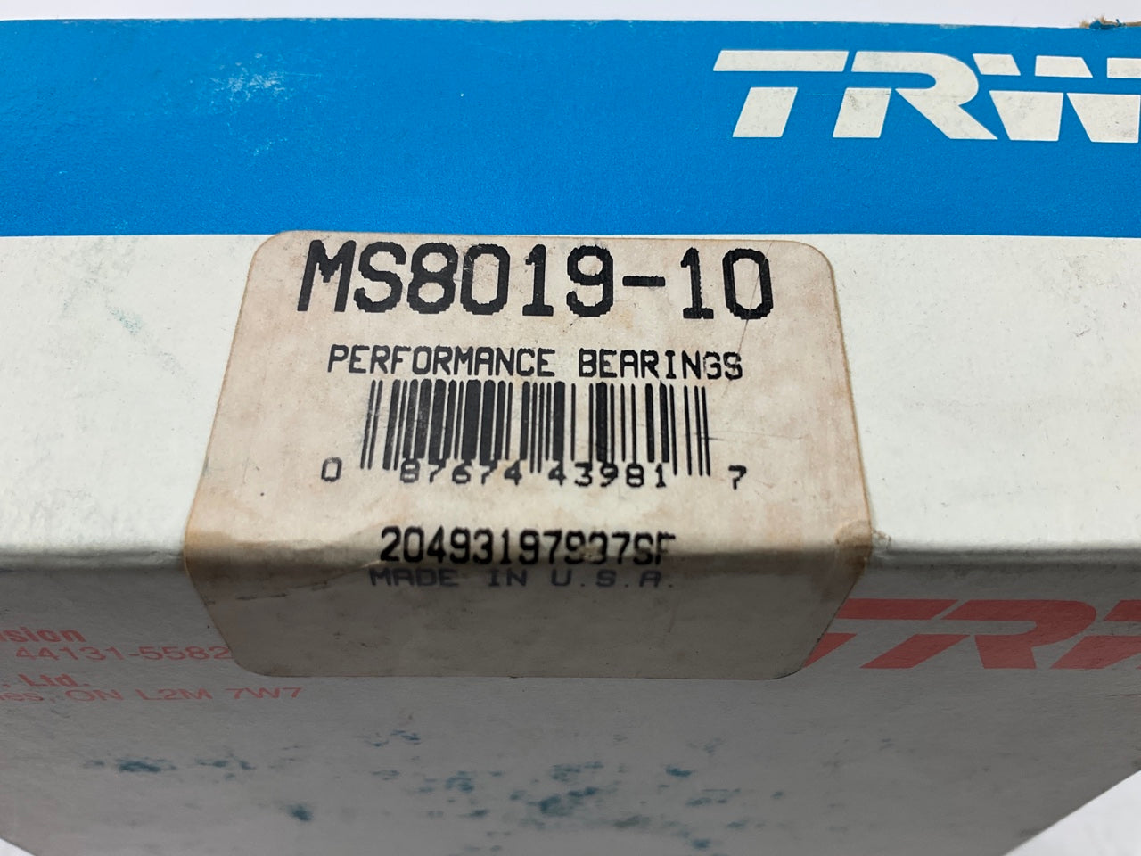 TRW MS8019-10 Main Bearings .010'' For 1957-1973 Chrysler 273 277 318 326 340