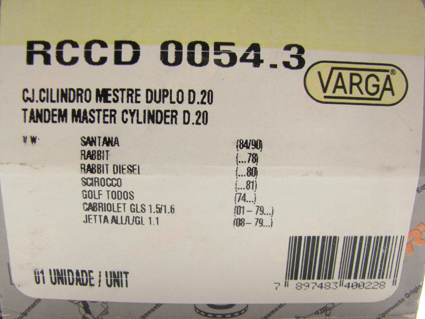 TRW RCCD00543 Brake Master Cylinder W/O Reservoir - 11-1718