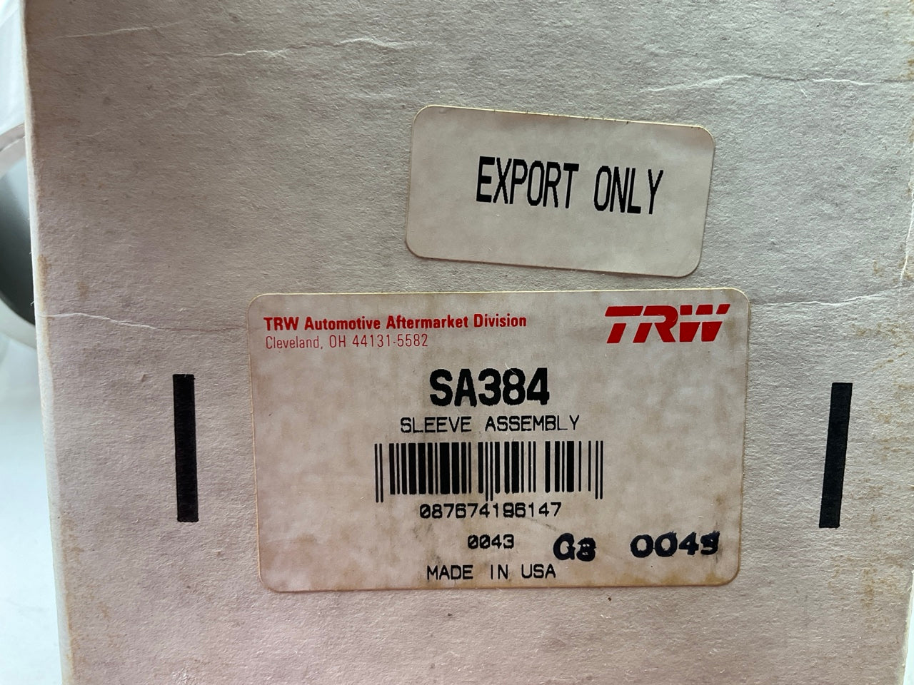 (4) TRW SA384 Engine Cylinder Wet Sleeve & Piston Assembly For John Deere 202