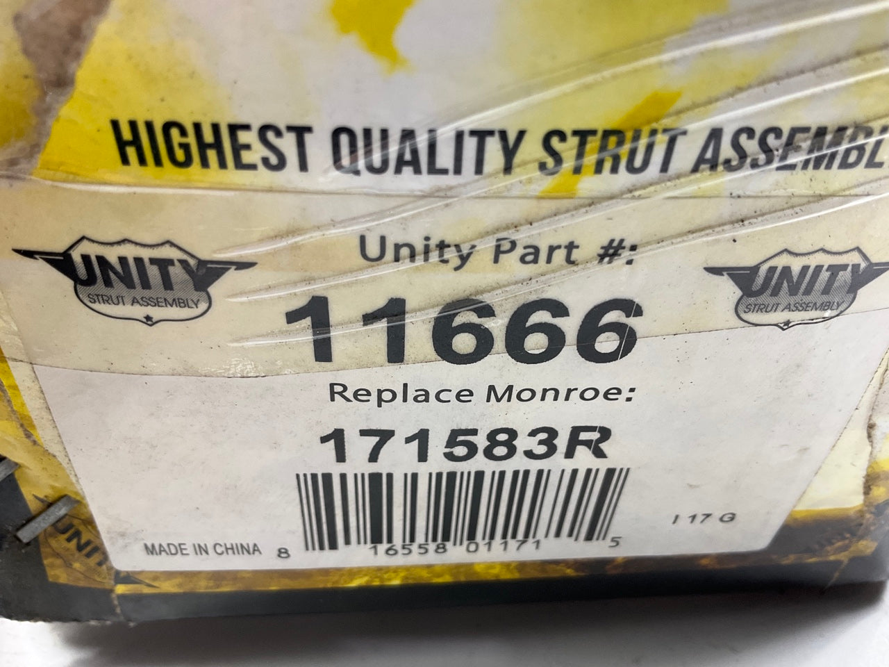 Unity 11666 Front Right Suspension Strut And Coil Spring Assembly