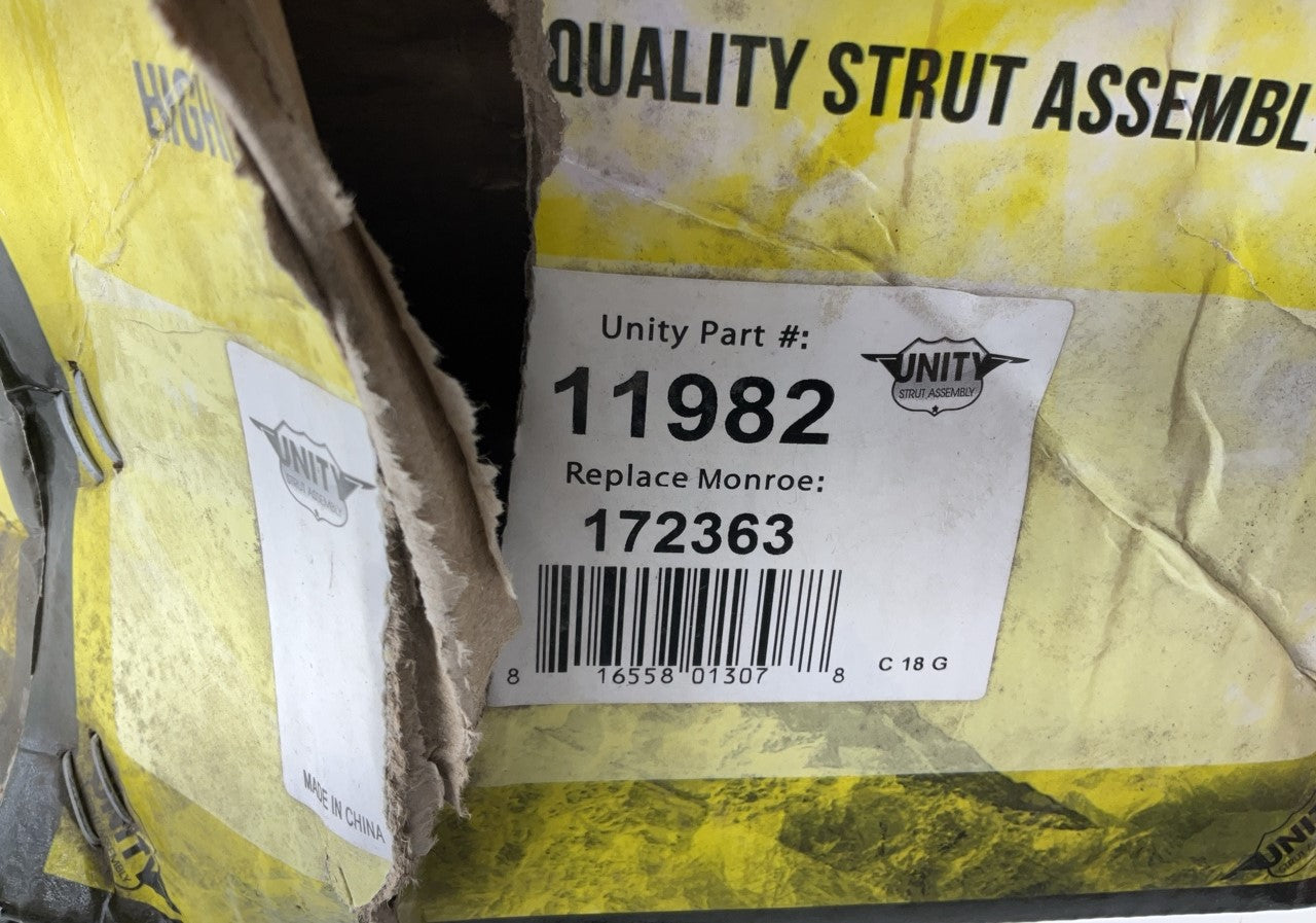 Unity 11982 Front Right Complete Strut Coil Spring, 2005-2010 Toyota Sienna FWD