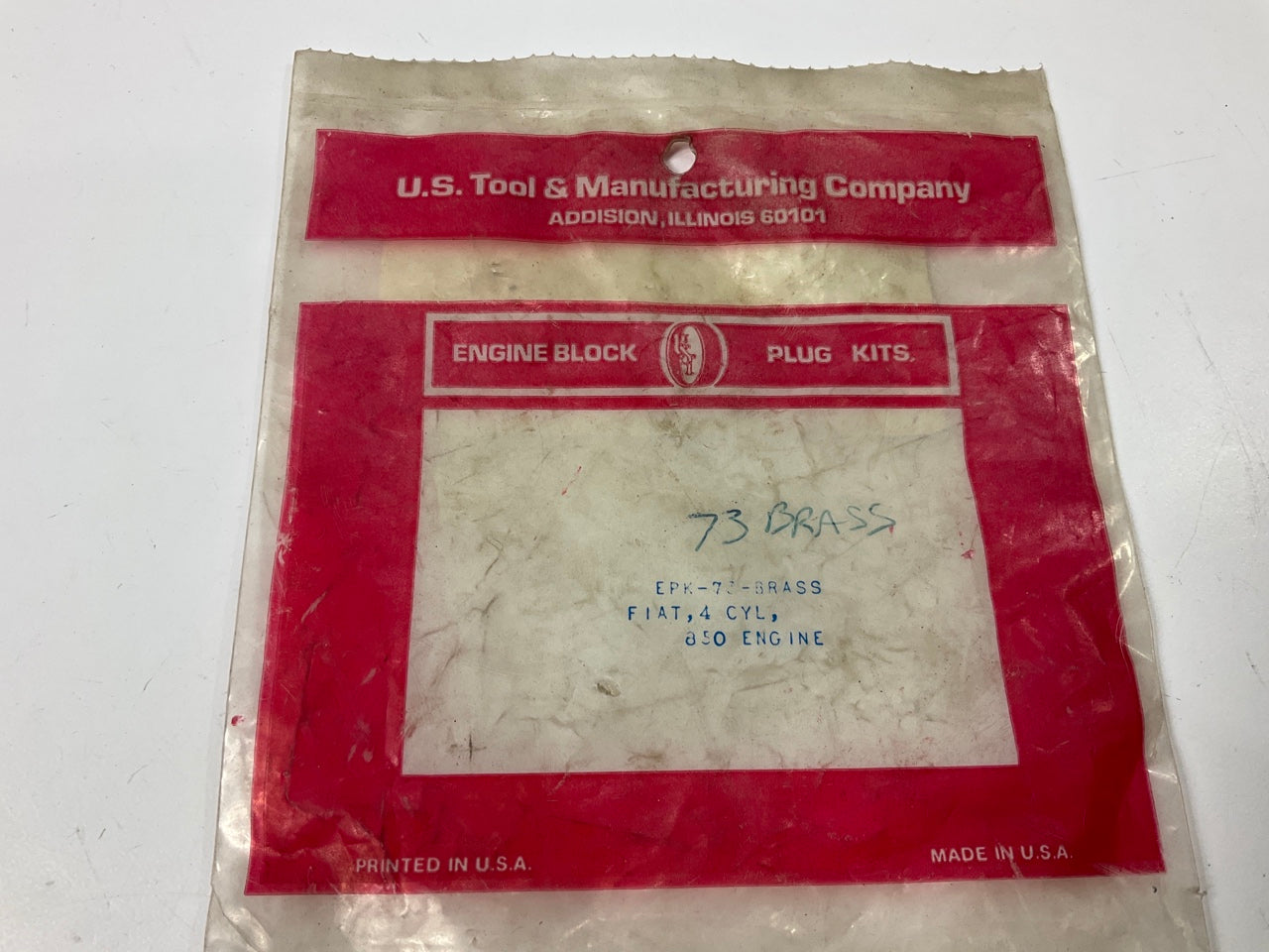 US Tool EPK-73-BRASS Freeze Expansion Plug Set For 1967-1971 Fiat 850 0.9L-L4