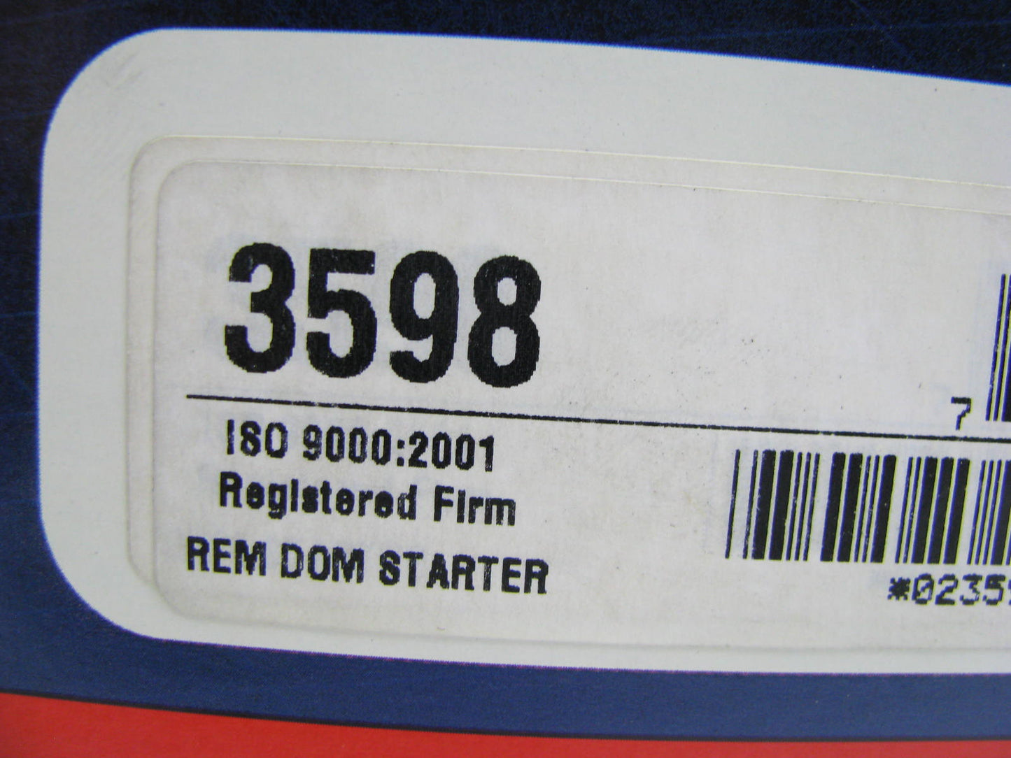 REMAN. USA Industries 3598 Starter - DELCO 1107677, 1107633 12 Volt 9 Teeth CW