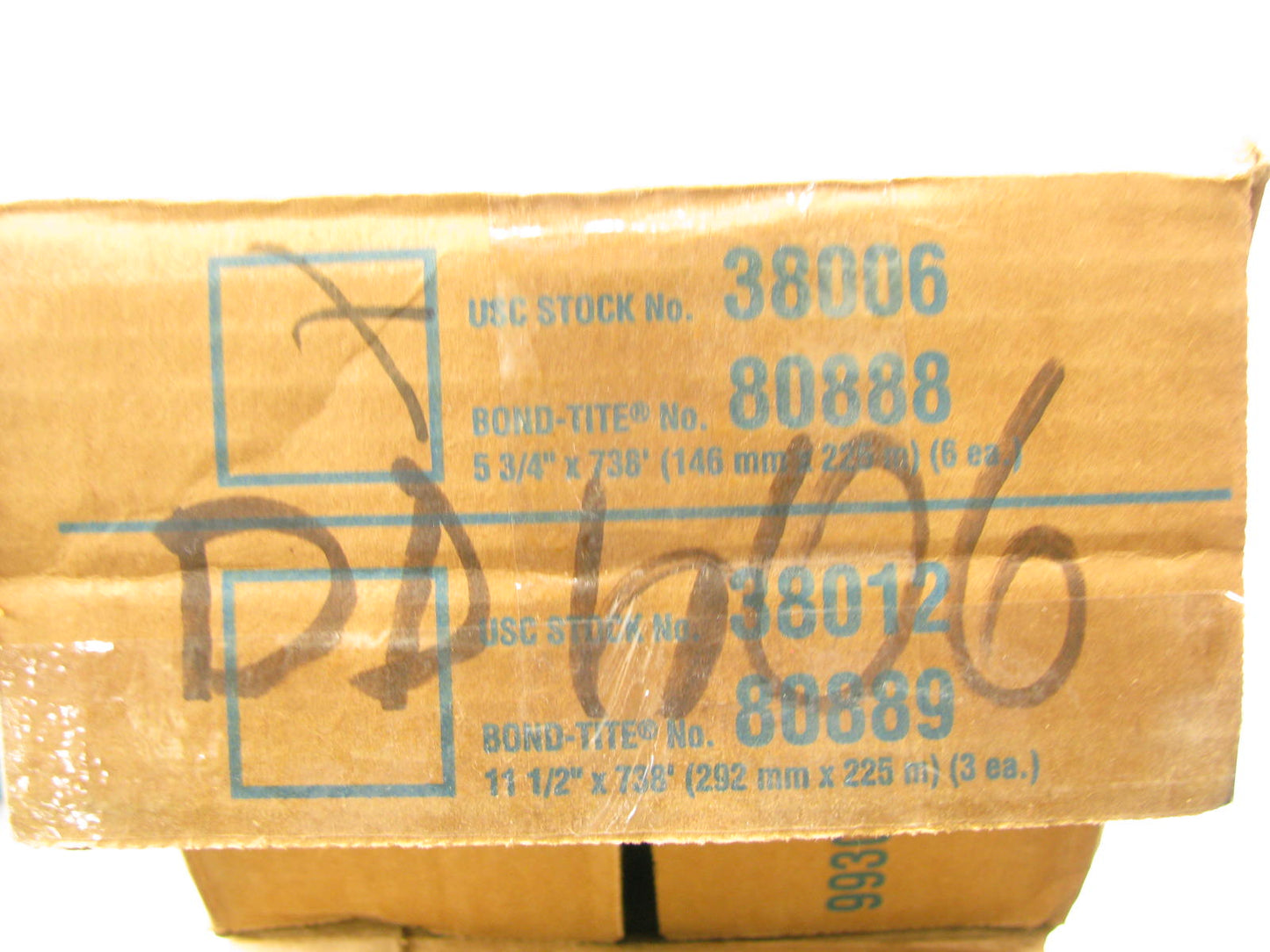 (6) USC 38006 6'' X 750' Polycoated Blue Masking Paper Rolls