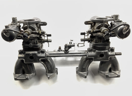 Hitachi SU Round Top Carburetors 4-Screw W/ E46 Intake Manifold For Datsun 240z