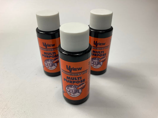 (3) Uview B483206 Multi-Purpose Leak Detection Dye Bottles, 1 Oz Each