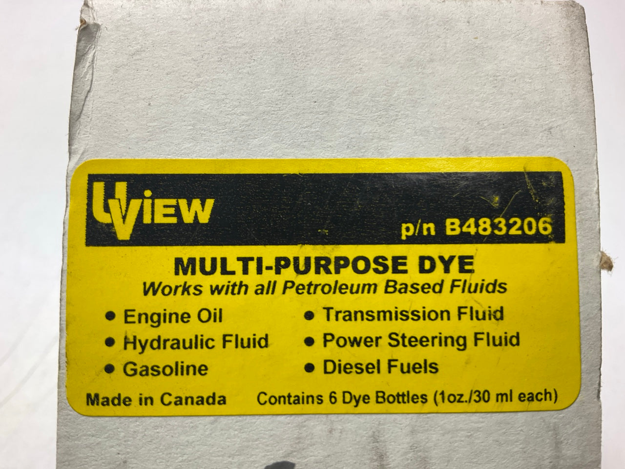(3) Uview B483206 Multi-Purpose Leak Detection Dye Bottles, 1 Oz Each