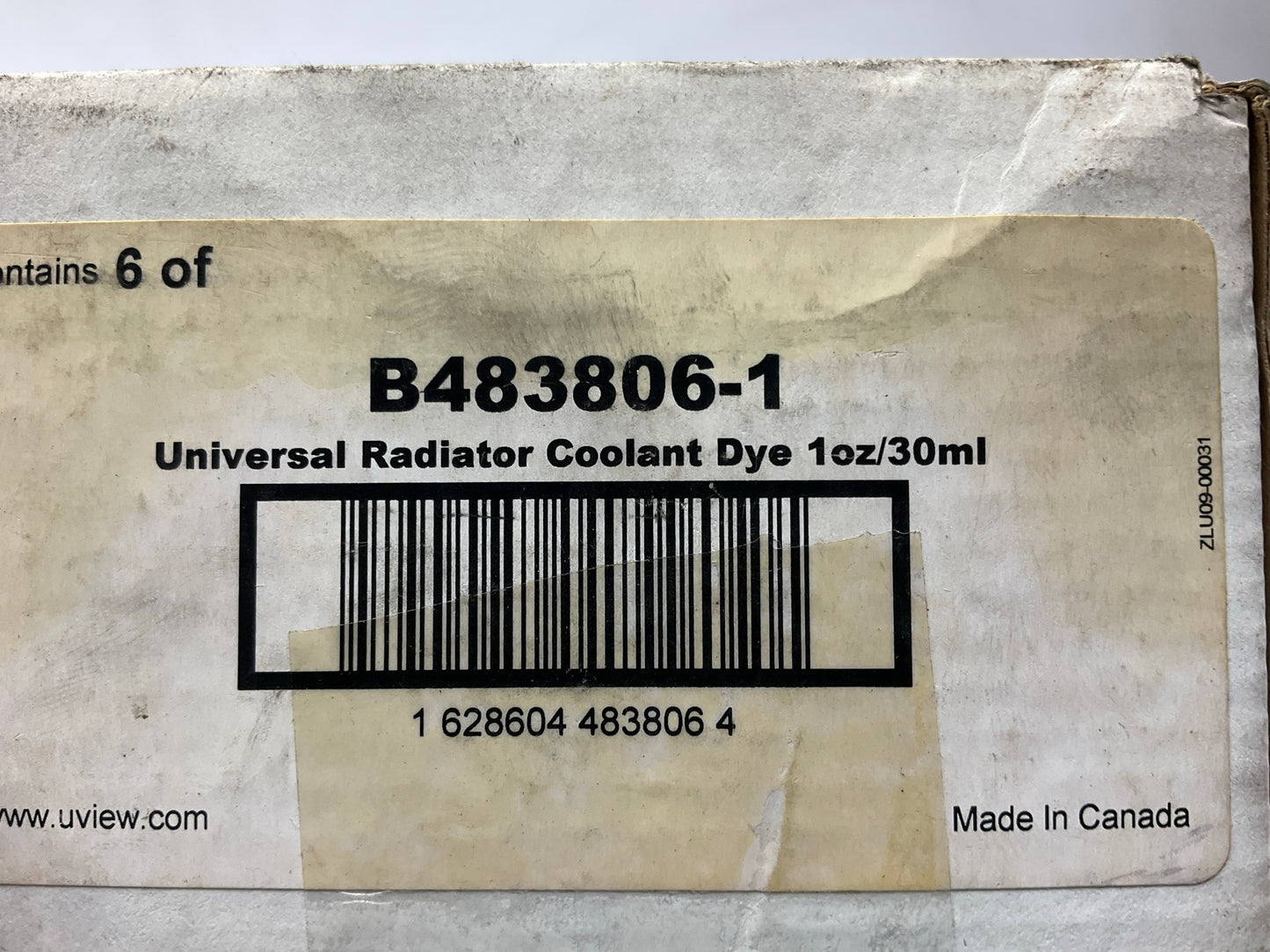 (5) Uview B483806 Extended-Life Radiator Coolant Dye Bottles, 1 Oz Each