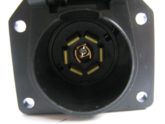 Valley 52400 7-Way Round RV Flat Pin Trailer Wiring Connector