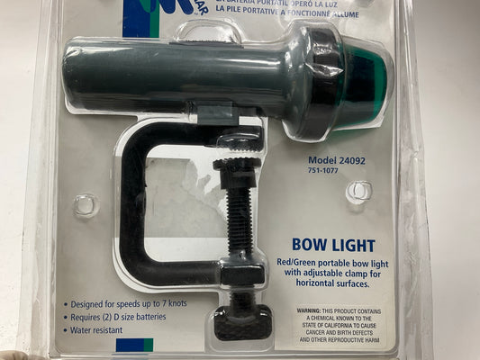 Valmar 24092 Marine Clamp-On Battery Operated Portable Bow Light Red Green
