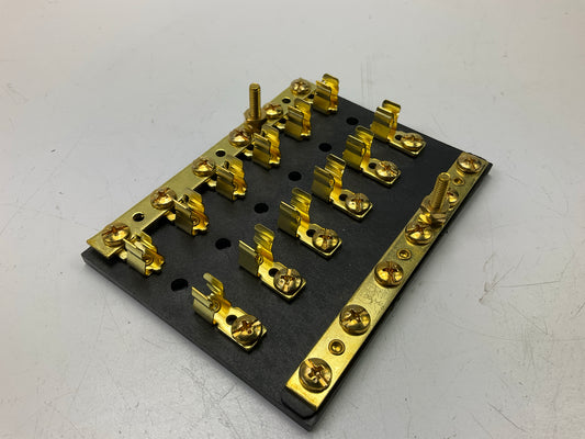 Valmar 31612 6 Glass Marine Fuse Block With Brass Clips And Contacts