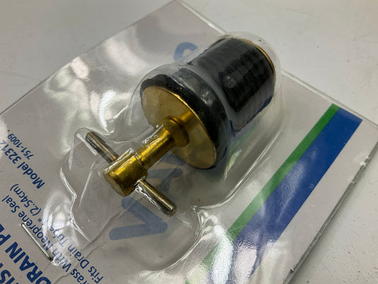Valmar 32312 1'' Inch Brass Twist Turn Neoprene Drain Plug For Boats