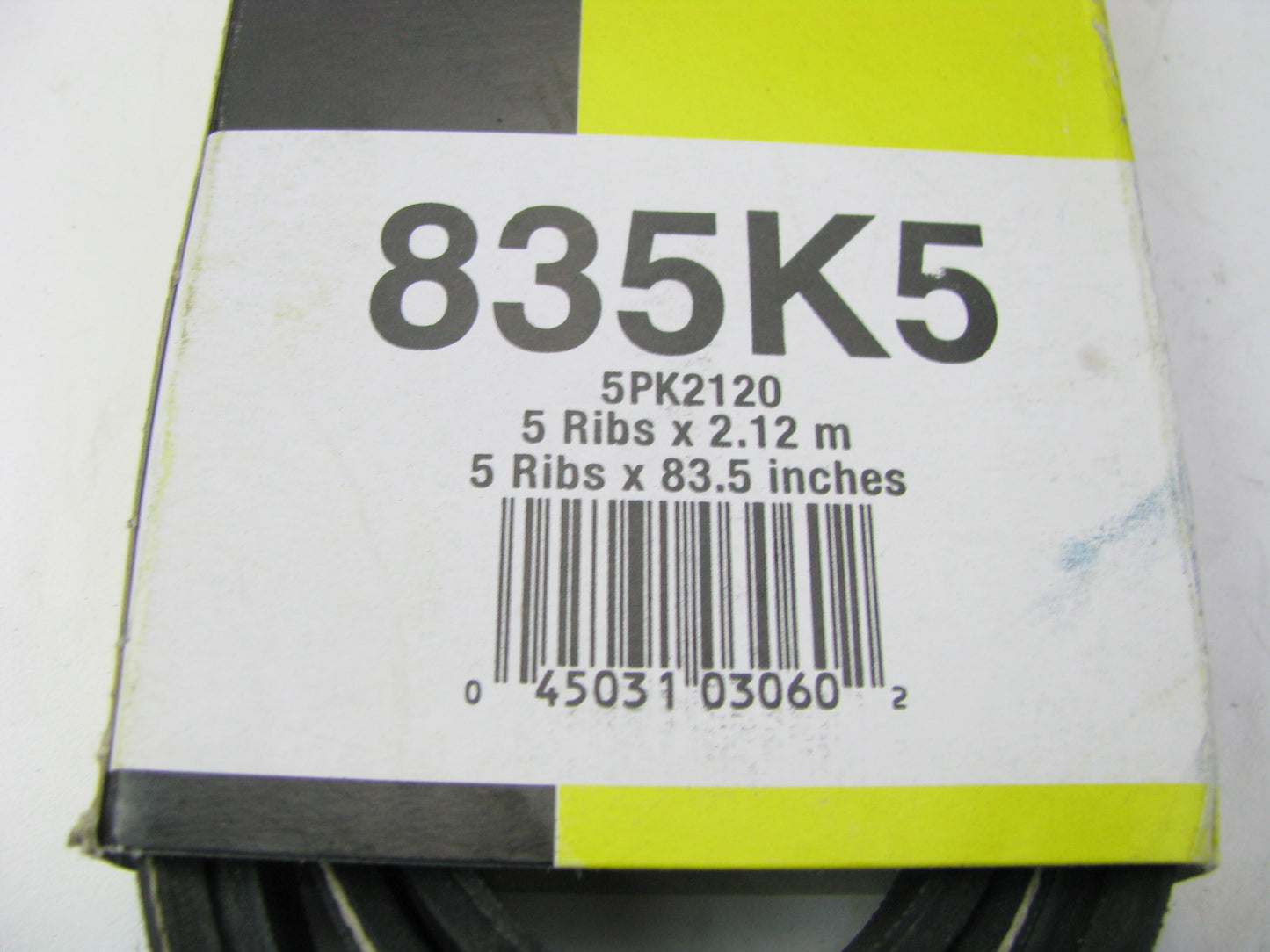 Valucraft 835K5 Serpentine Belt - 0.69'' X 83.50'' - 5 Ribs
