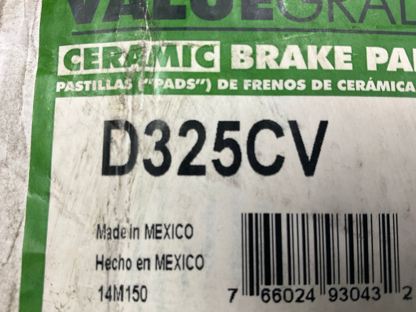 Valuegrade D325CV Rear Disc Brake Pads