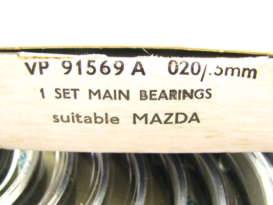 Vandervell VP91569A-020 Main Bearings .50mm For 1979-84 Mazda 1.6L 1.8L 2.0L-L4