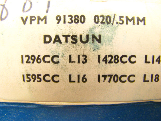 Vandervell VPM91380 .50mm Size Main Bearings Set For Datsun L13 L14 L16 L18 Z16