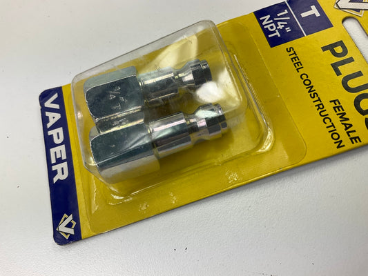 (2) Vaper 19432 1/4-Inch NPT T-Style Female Plugs