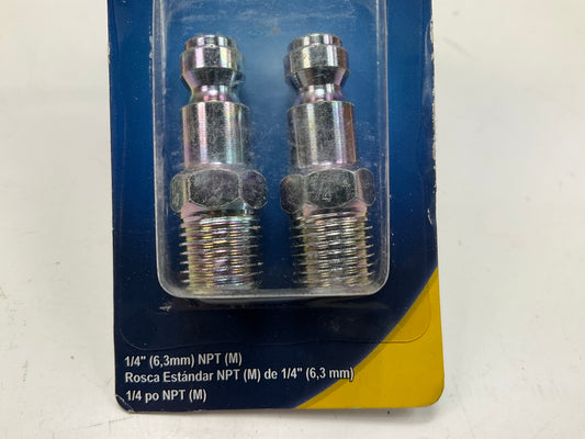 (5) PACKS - Vaper 19433 T-Style 1/4'' NPT Male Air Line Plugs, 10 Pieces Total