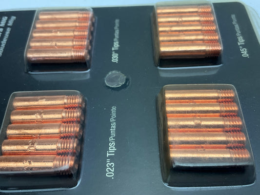 Vaper 41191 Mig Welder Contact Tips (5) .023'', (5) .030'', (5) .035'' (5) .045''