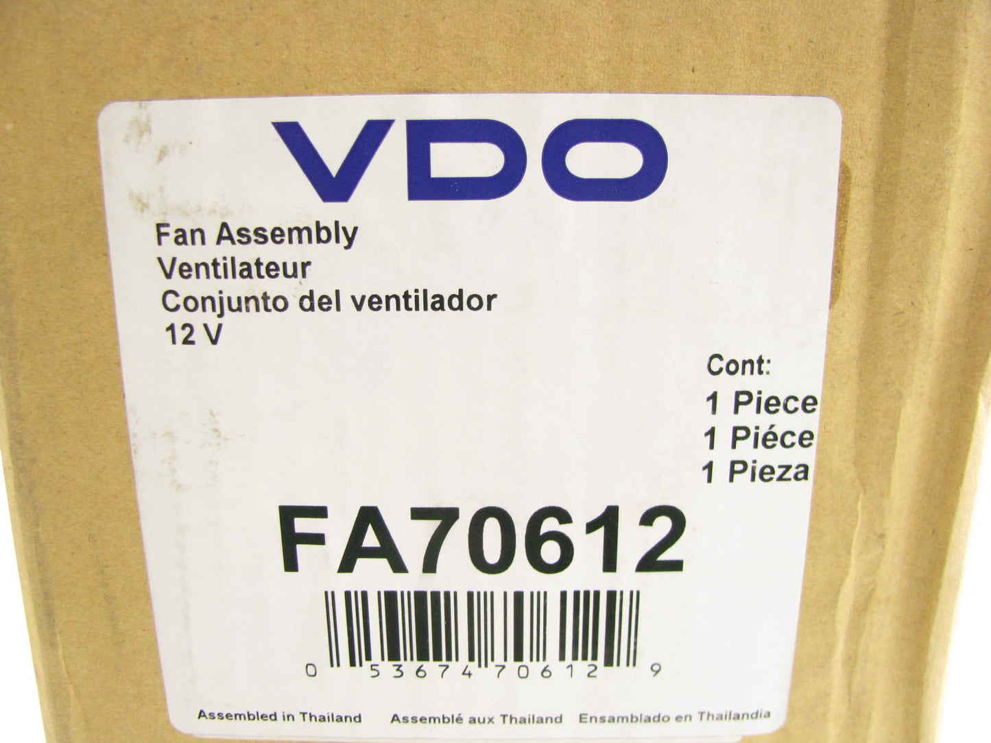 VDO FA70612 Engine Cooling Fan Assembly for 1997-2005 Buick Park Avenue