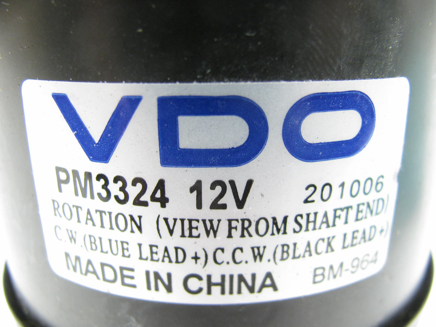 VDO PM3324 HVAC Blower Motor Without Wheel - Front