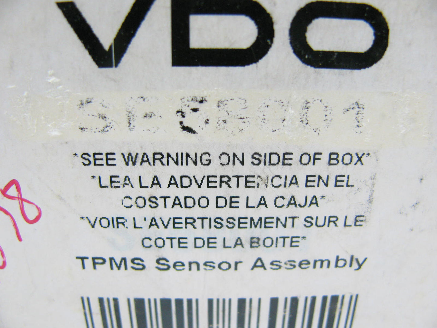 VDO SE58001 TPMS Tire Pressure Monitor Sensor