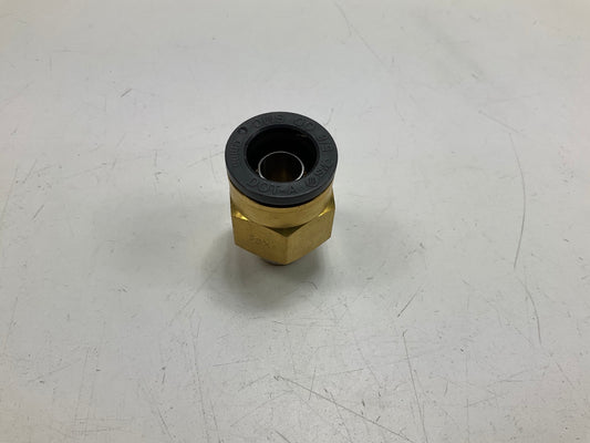 (10) Velvac 016163 Push-Lock Air Brake Fitting, Male, Brass, 5/8'' X 3/8''