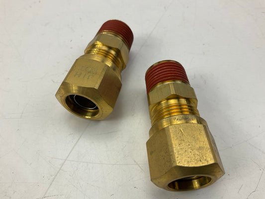 (5) VELVAC Air Brake Fitting DOT Approved 1/2'' Tube 3/8'' NPT Male Connector