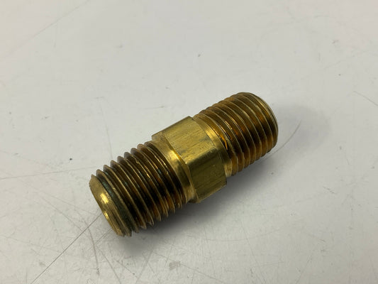 (10) Velvac 018010 Pipe Fittings, Hex Nipple, Brass, 1/4''