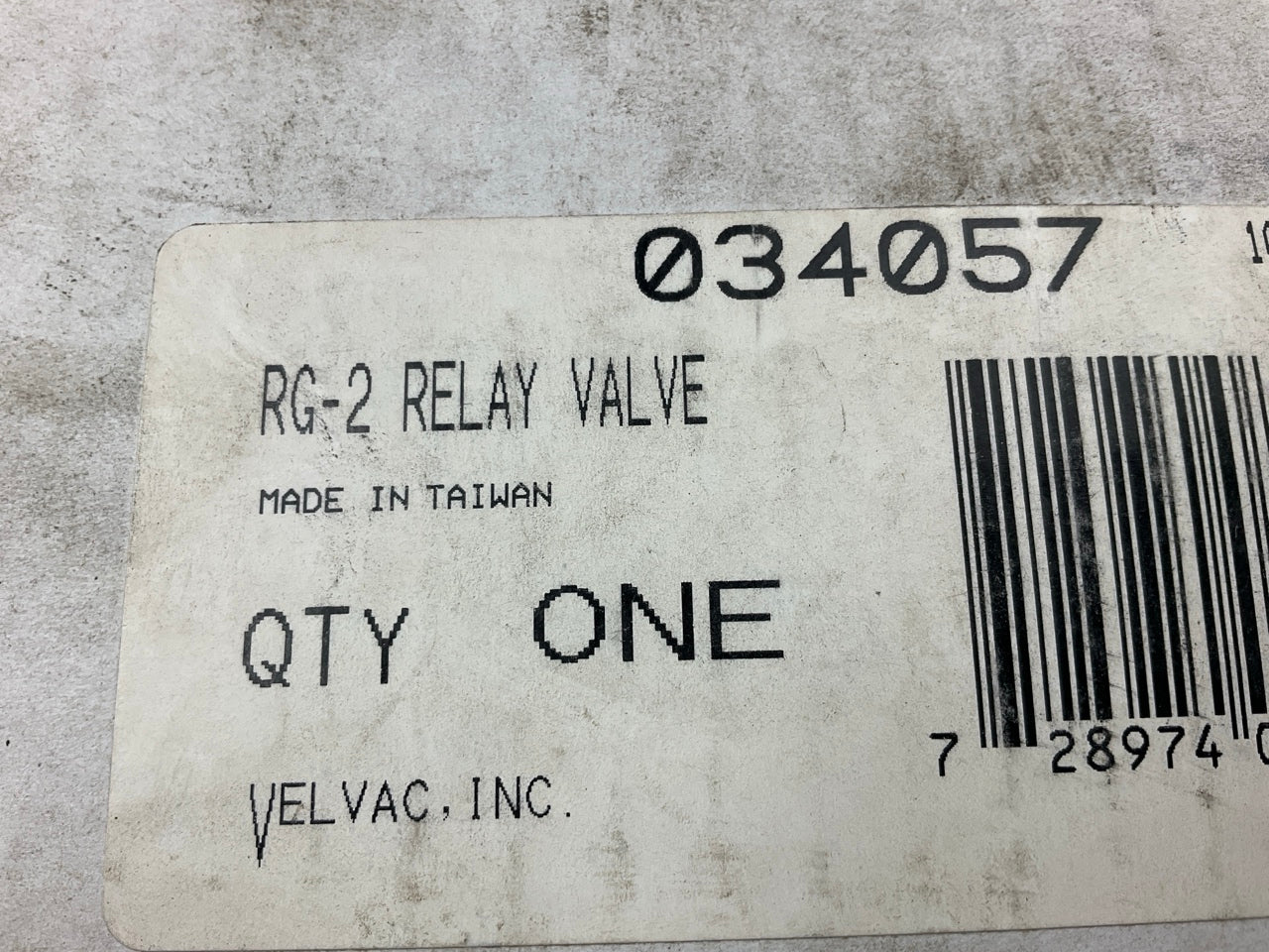 Velvac 034057 RG-2 Style Relay Valve Replaces: Midland KN28510