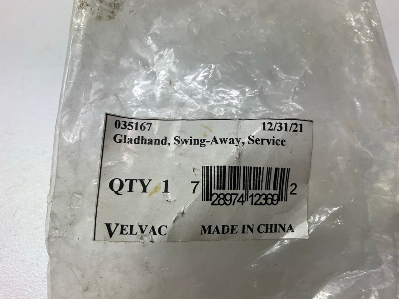 Velvac 035167 Service Gladhand,Swivel,3/8 In. Port